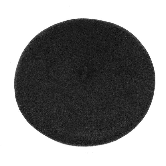 6362 Black Beret Daily French Artist Painter Hats Classic Solid Color main image 6